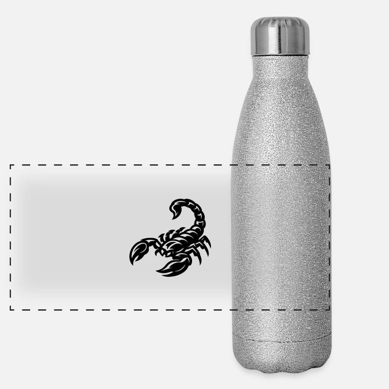 Art de contour Scorpion Gourde isotherme panoramique pailletée 500 ml