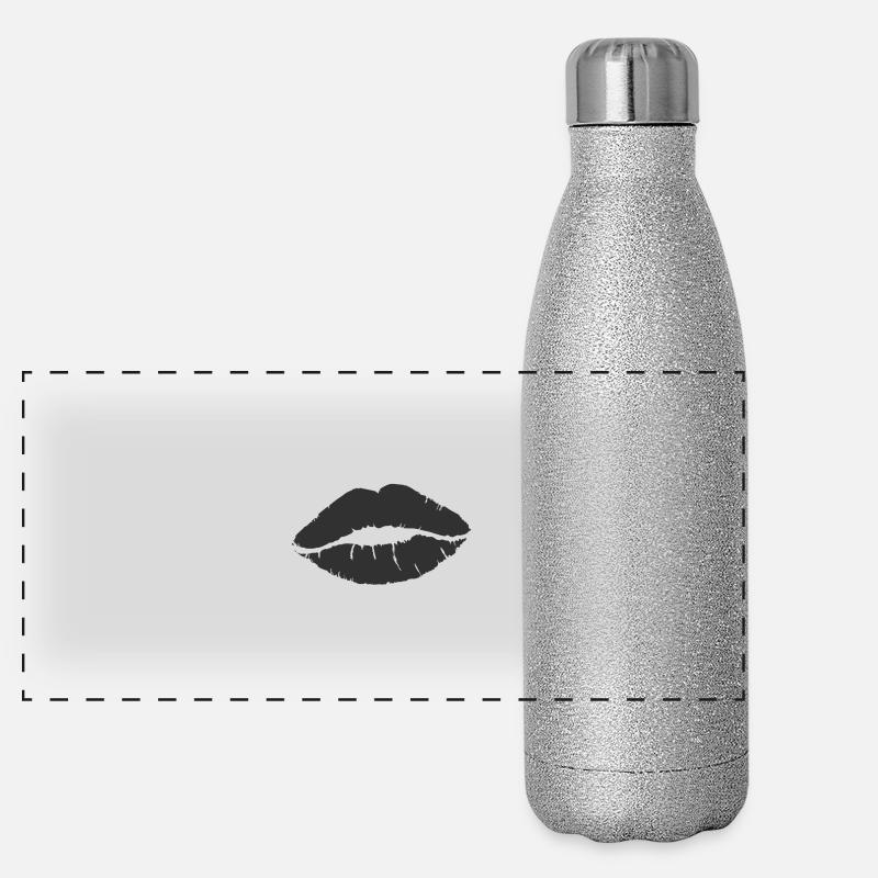 Baiser Noir Gourde isotherme panoramique pailletée 500 ml