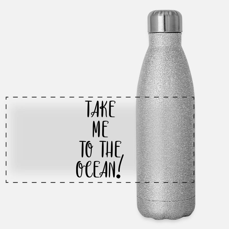 Take me to the Ocean Panorama Glitzer Isolierflasche 500 ml