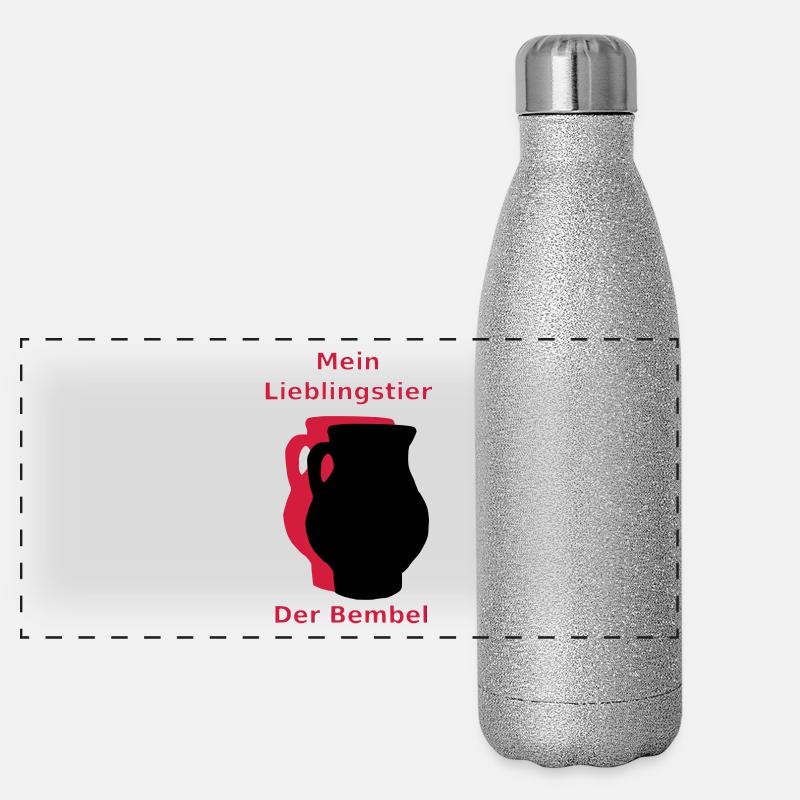 Mein Lieblingstier der Bembel Panorama Glitzer Isolierflasche 500 ml