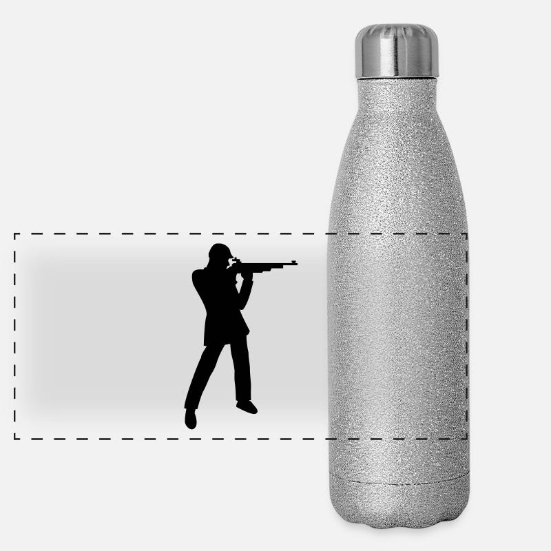 Fusil de tireur d'élite Gourde isotherme panoramique pailletée 500 ml