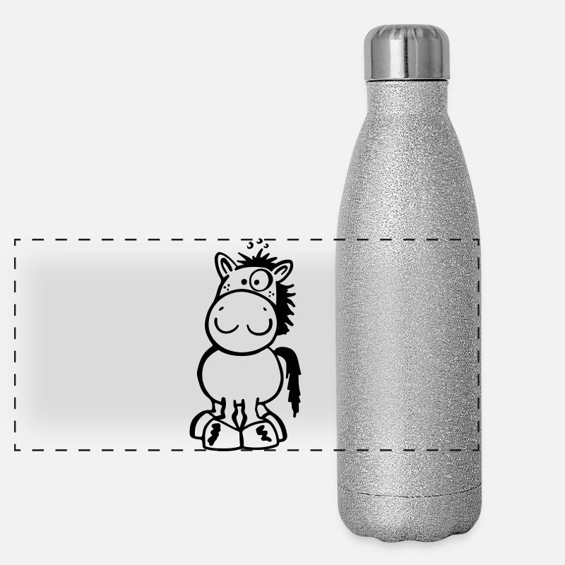 Petit Cheval Gourde isotherme panoramique pailletée 500 ml
