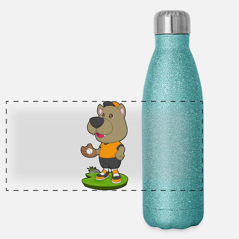 Gant de baseball de baseball pour chien Gourde isotherme panoramique pailletée 500 ml