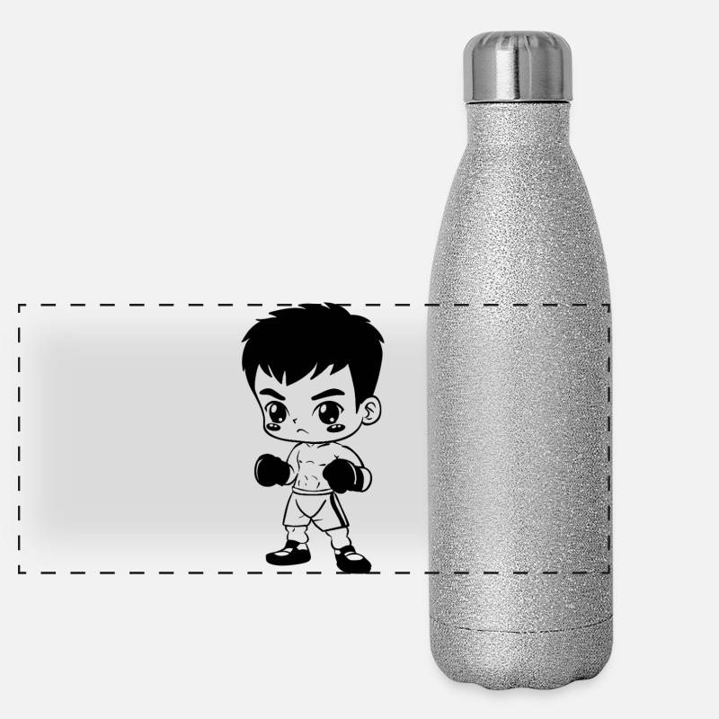 Funny Kickboxer Panoramic Glitter Thermal Bottle 500 ml