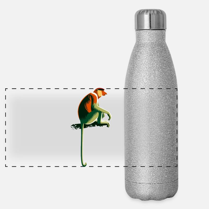 Singe trompide Gourde isotherme panoramique pailletée 500 ml