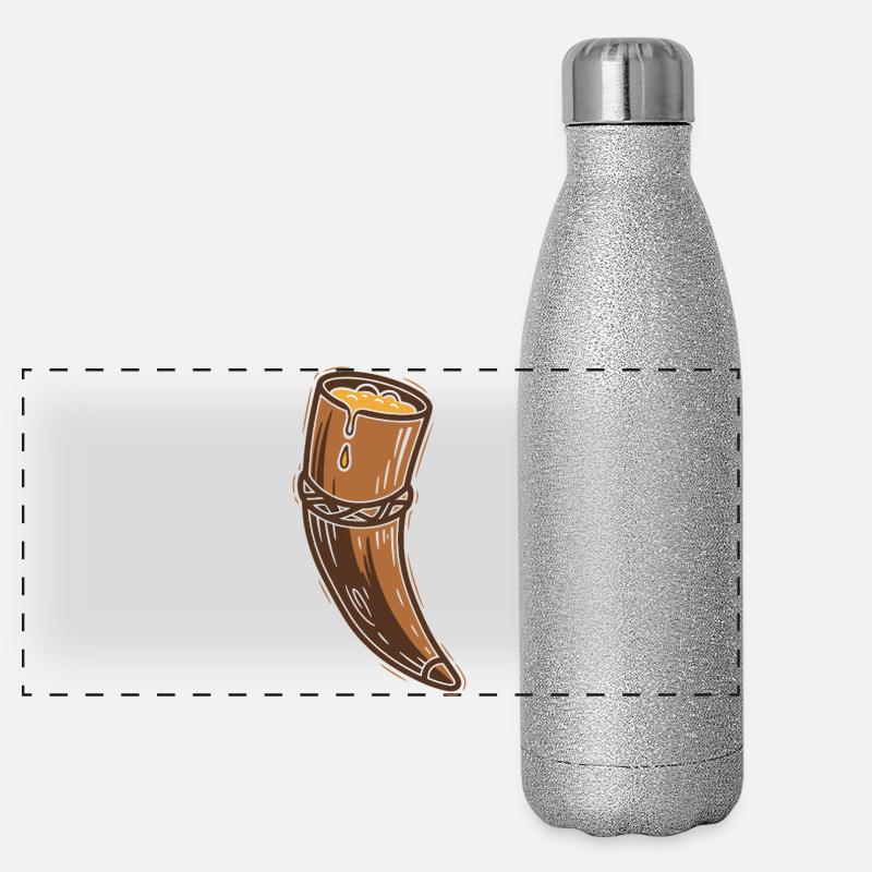 Corne mielleuse de l’abondance Gourde isotherme panoramique pailletée 500 ml