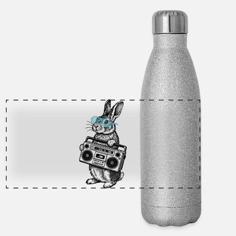 Boombox Bunny Panoramic Glitter Thermal Bottle 500 ml
