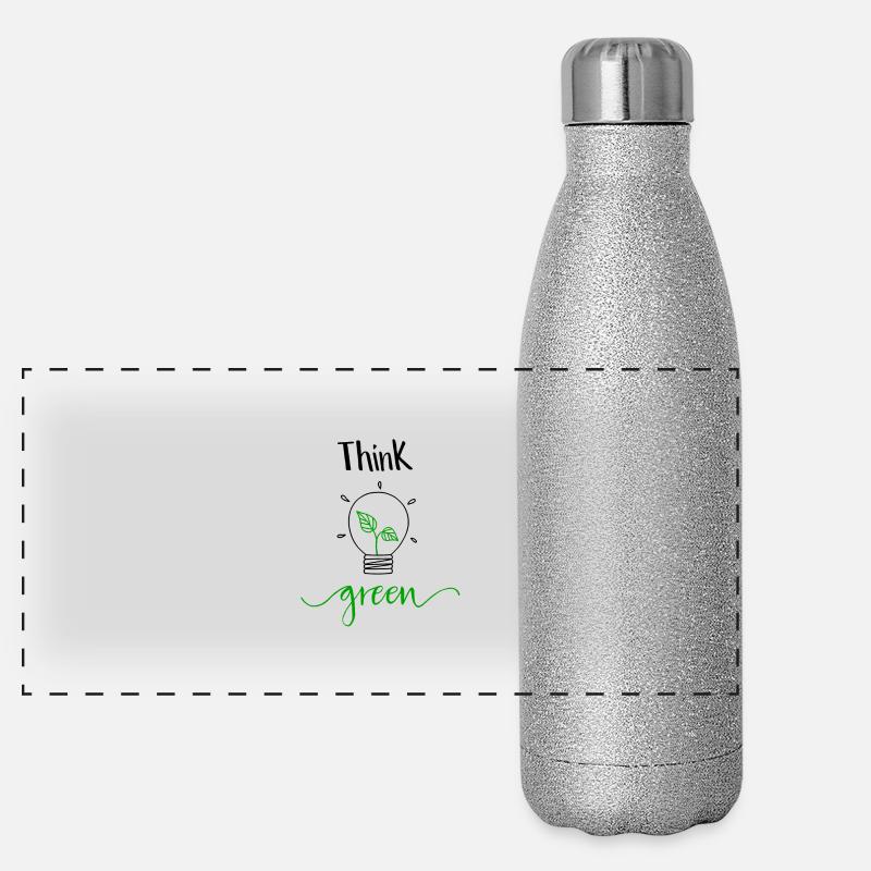 think green Panoramic Glitter Thermal Bottle 500 ml