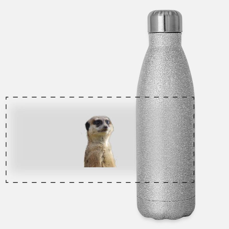Meerkats photo Gourde isotherme panoramique pailletée 500 ml