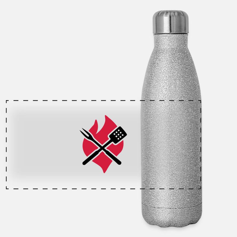 Grillen Panorama Glitzer Isolierflasche 500 ml