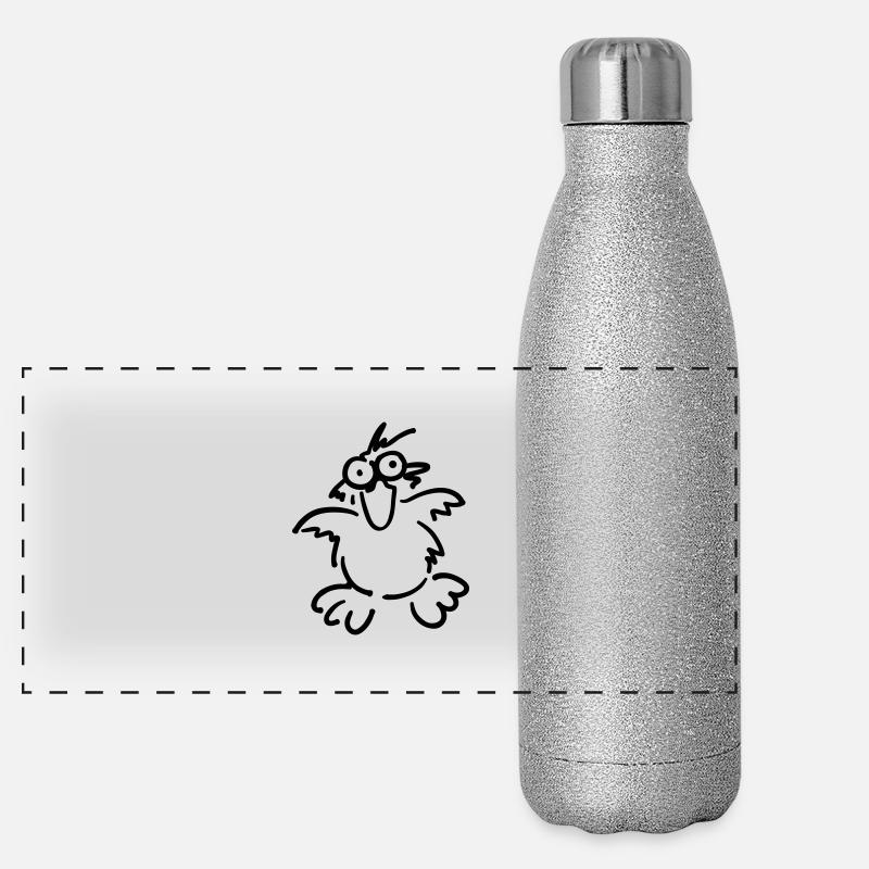 Hidden little bird Panoramic Glitter Thermal Bottle 500 ml