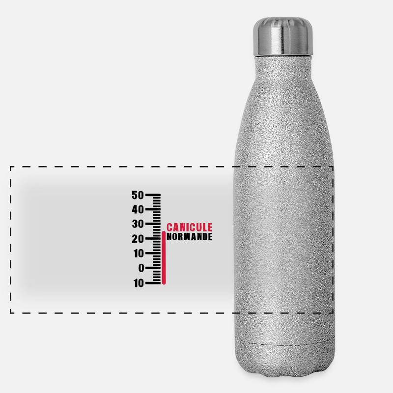 thermometre canicule normande humour Gourde isotherme panoramique pailletée 500 ml