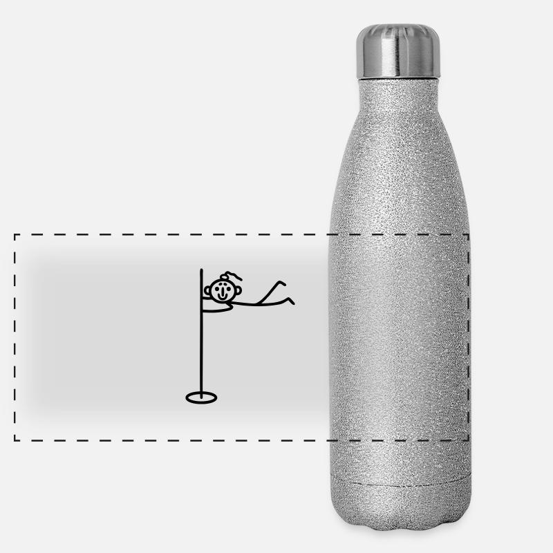 Pole dance Frau Panorama Glitzer Isolierflasche 500 ml