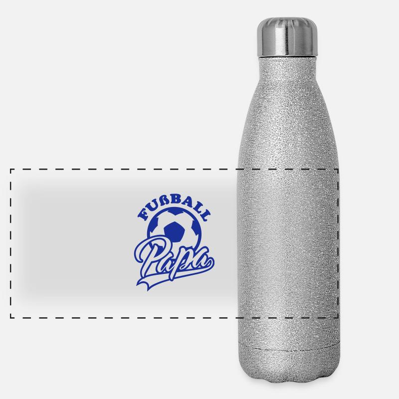 Fußball Papa Panorama Glitzer Isolierflasche 500 ml
