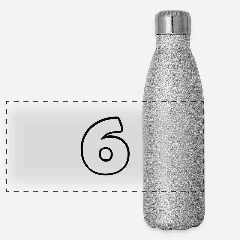 6 Gourde isotherme panoramique pailletée 500 ml
