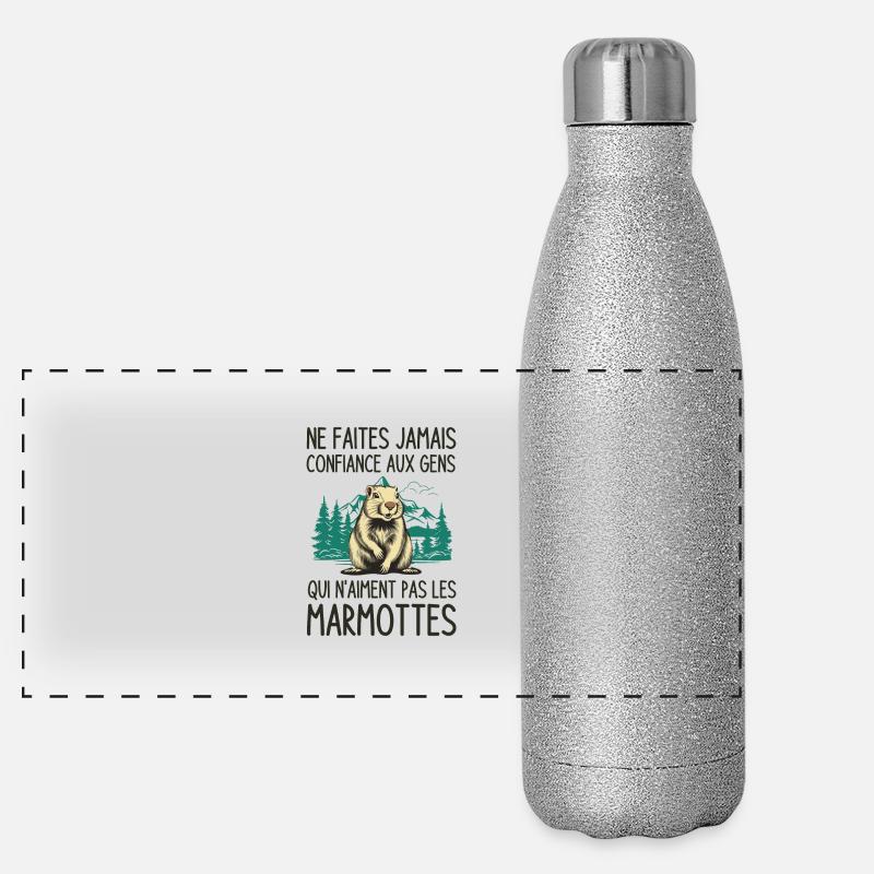 les marmottes Gourde isotherme panoramique pailletée 500 ml