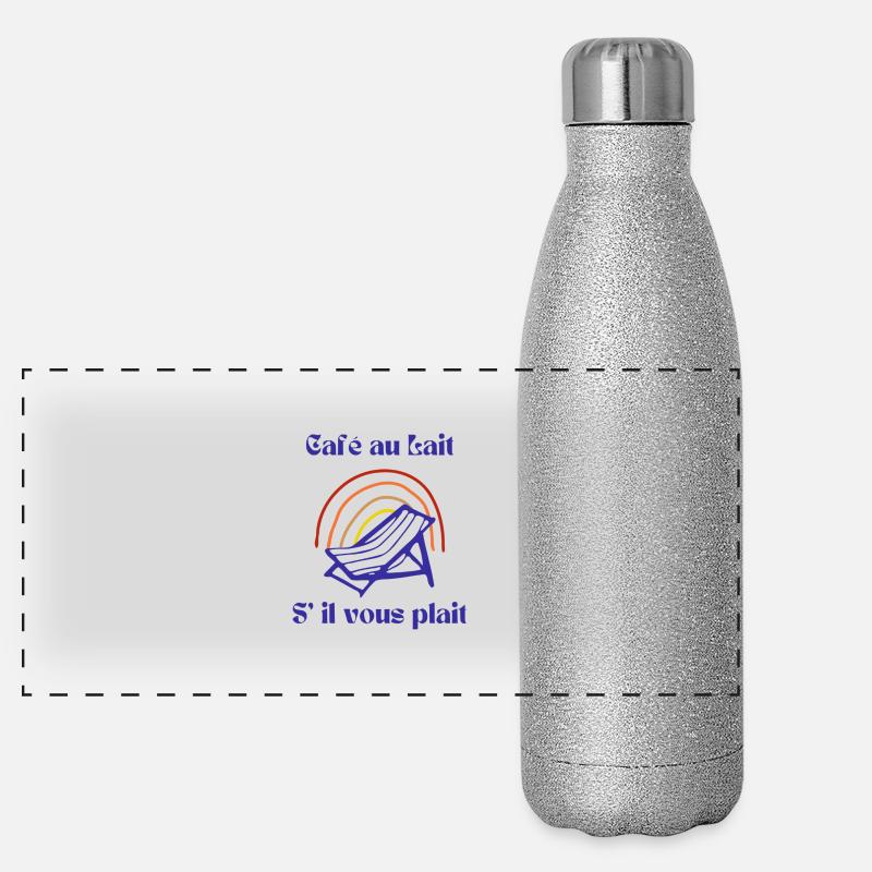 Café s’il vous plaît Gourde isotherme panoramique pailletée 500 ml
