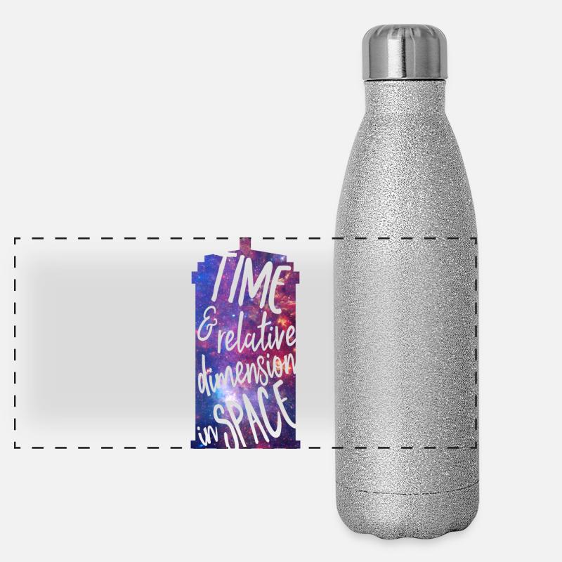 Time and Relative Dimension in Space Panorama Glitzer Isolierflasche 500 ml