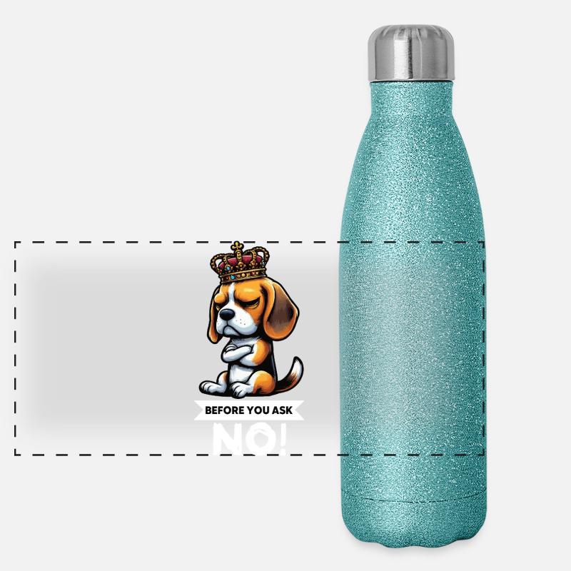 Avant de demander Beagle Beagle Propriétaire de Beagle Beagle Holder Gourde isotherme panoramique pailletée 500 ml