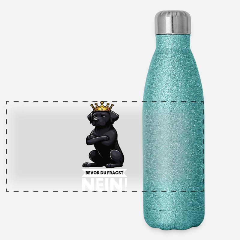 Avant que vous ne demandiez : pas de propriétaire de Labrador Labrador Gourde isotherme panoramique pailletée 500 ml