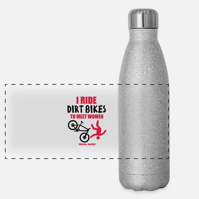 I ride bikes to meet women. Nurses mostly Panorama Glitzer Isolierflasche 500 ml