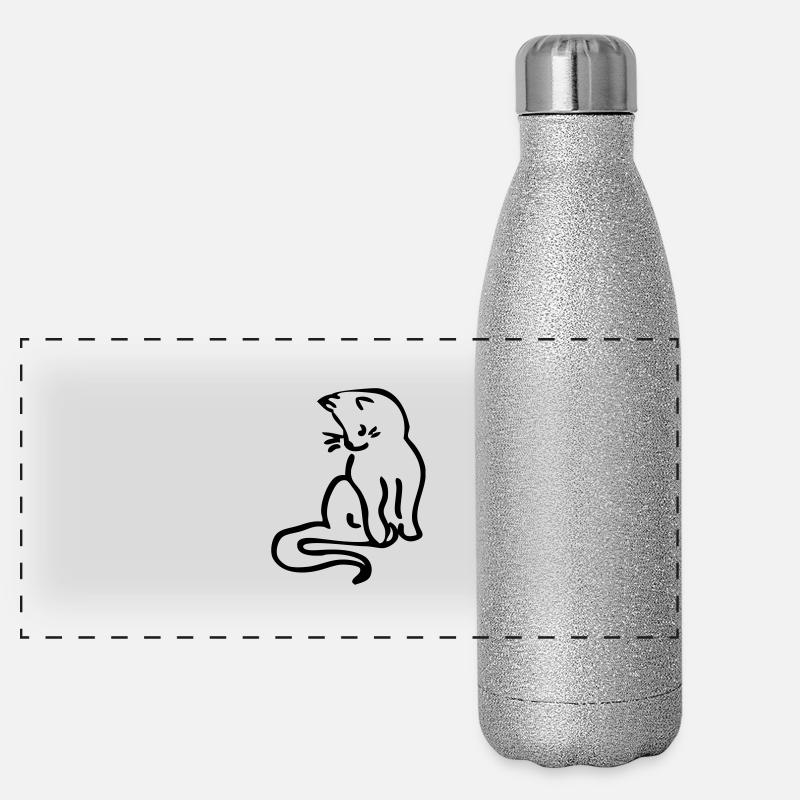 Kätzchen Panorama Glitzer Isolierflasche 500 ml