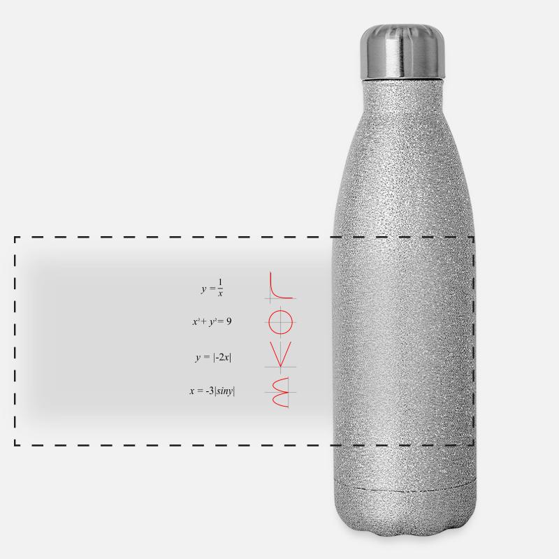 Alles, was Sie ist die Liebe Mathe brauchen Panorama Glitzer Isolierflasche 500 ml