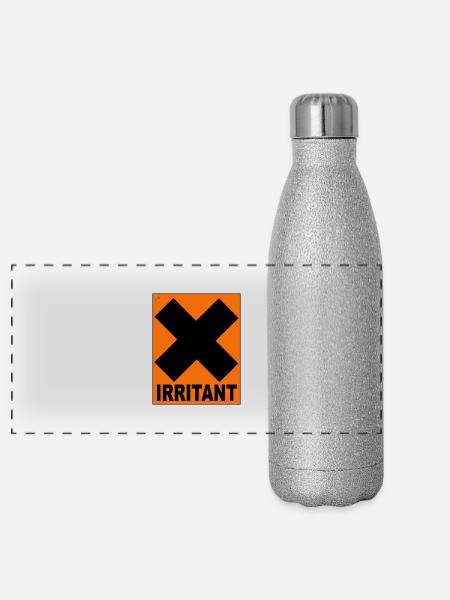 irritant - Panoramic Glitter Thermal Bottle 500 ml - silver glitter - Front