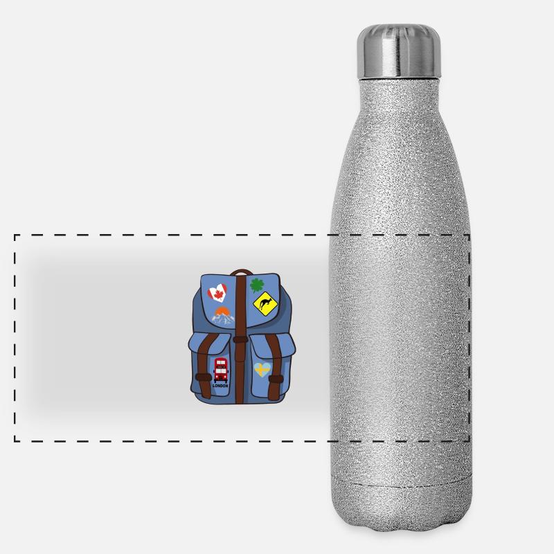 Rucksack Panorama Glitzer Isolierflasche 500 ml
