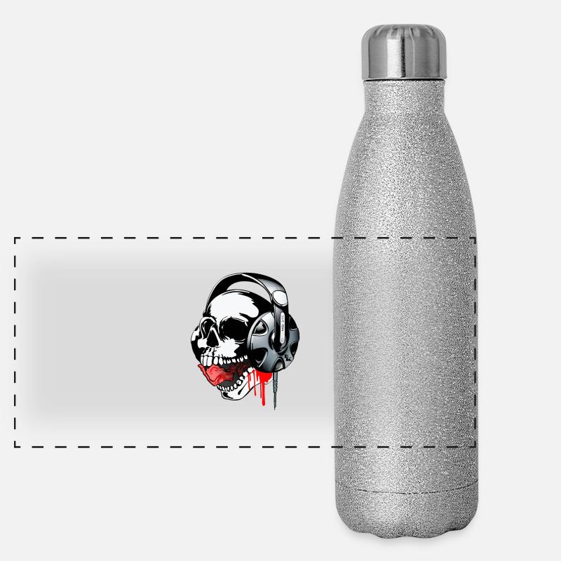 skull music color by dk Gourde isotherme panoramique pailletée 500 ml