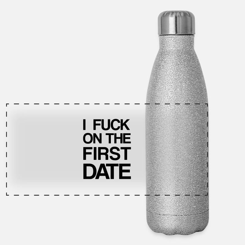 I fuck on the first Date Panorama Glitzer Isolierflasche 500 ml