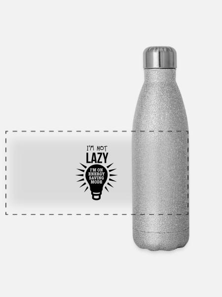 energy - Panoramic Glitter Thermal Bottle 500 ml - silver glitter - Front