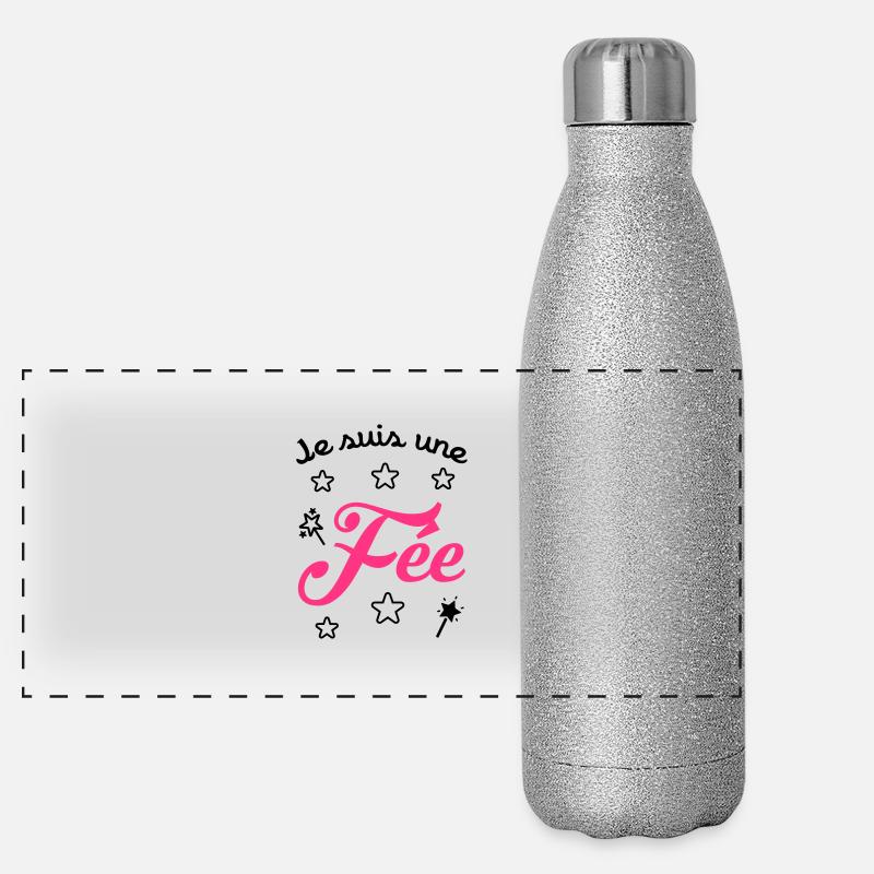 Fée / Fille / Princesse / Reine / Naissance / Bébé Panoramic Glitter Thermal Bottle 500 ml