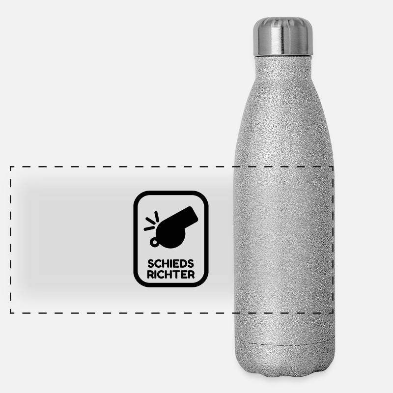 Schiedsrichter / Sport / Schiedsrichterin / Panorama Glitzer Isolierflasche 500 ml