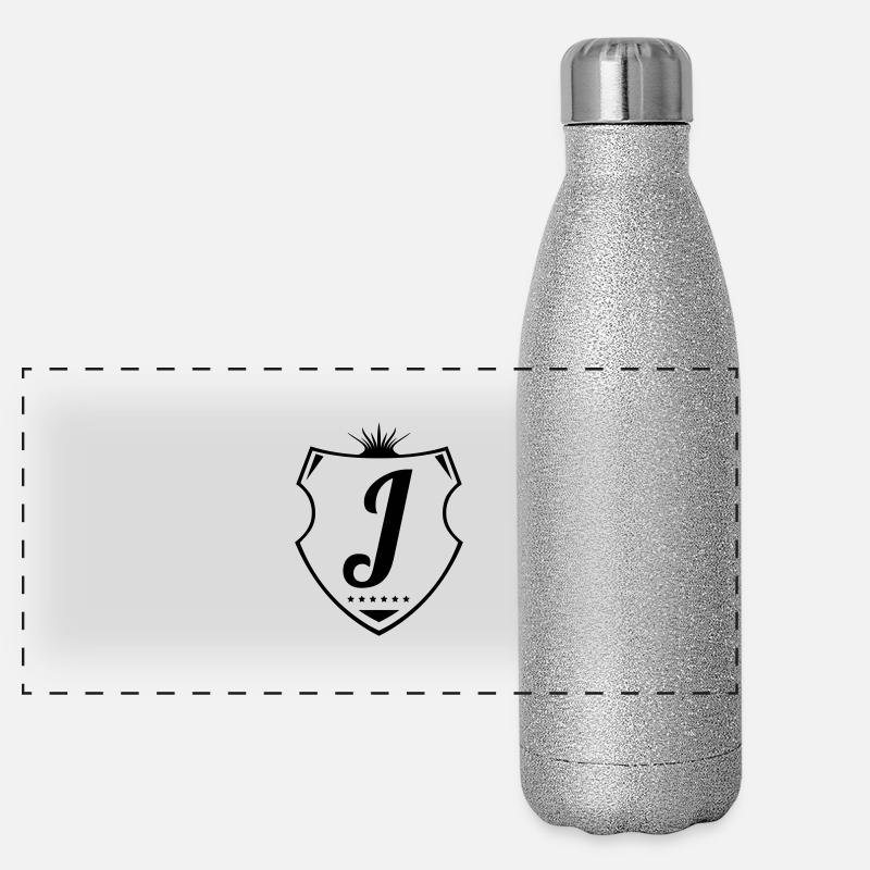 j letter Panorama Glitzer Isolierflasche 500 ml