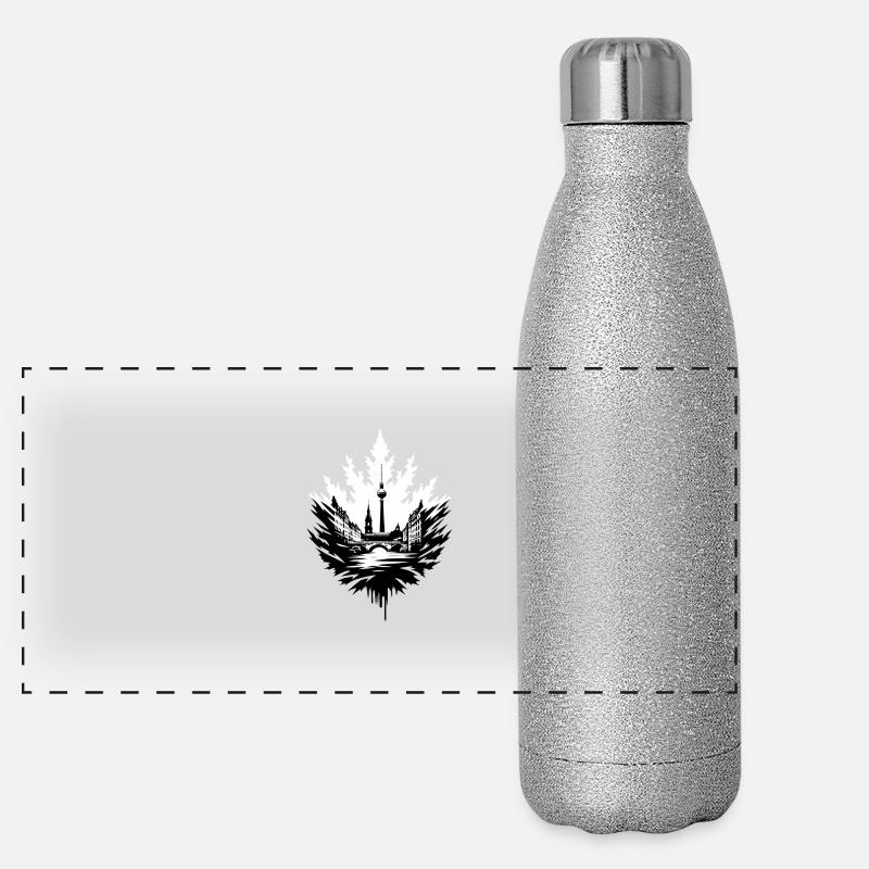 Deine Stadt Berlin Panorama Glitzer Isolierflasche 500 ml