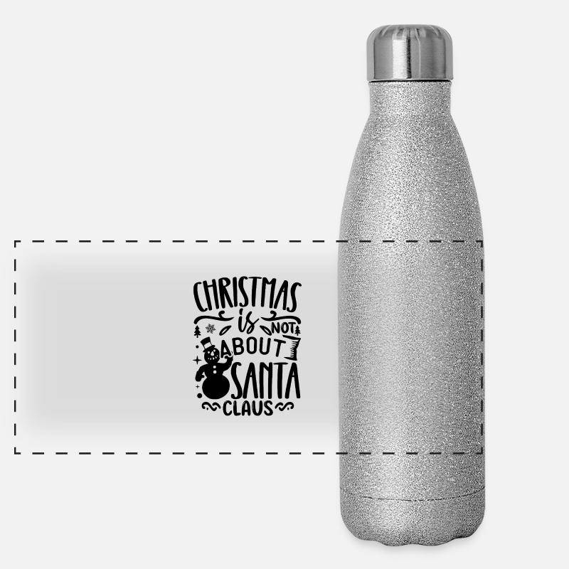 Noël n’est pas une question de Père Noël Gourde isotherme panoramique pailletée 500 ml