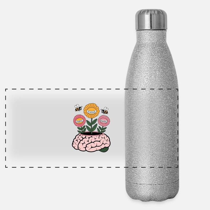 Mindful Growth – Brain Blooming with Gratitude, La Panoramic Glitter Thermal Bottle 500 ml