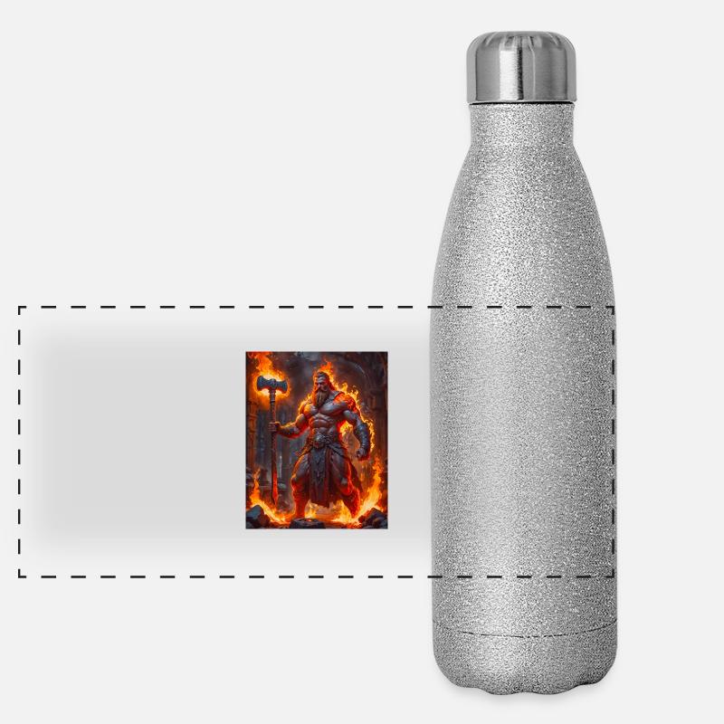 Svarog, dieu slave du feu, de la forge et du céleste Gourde isotherme panoramique pailletée 500 ml