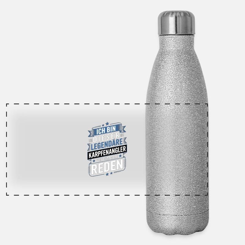 Legendärer Karpfenangler Panorama Glitzer Isolierflasche 500 ml