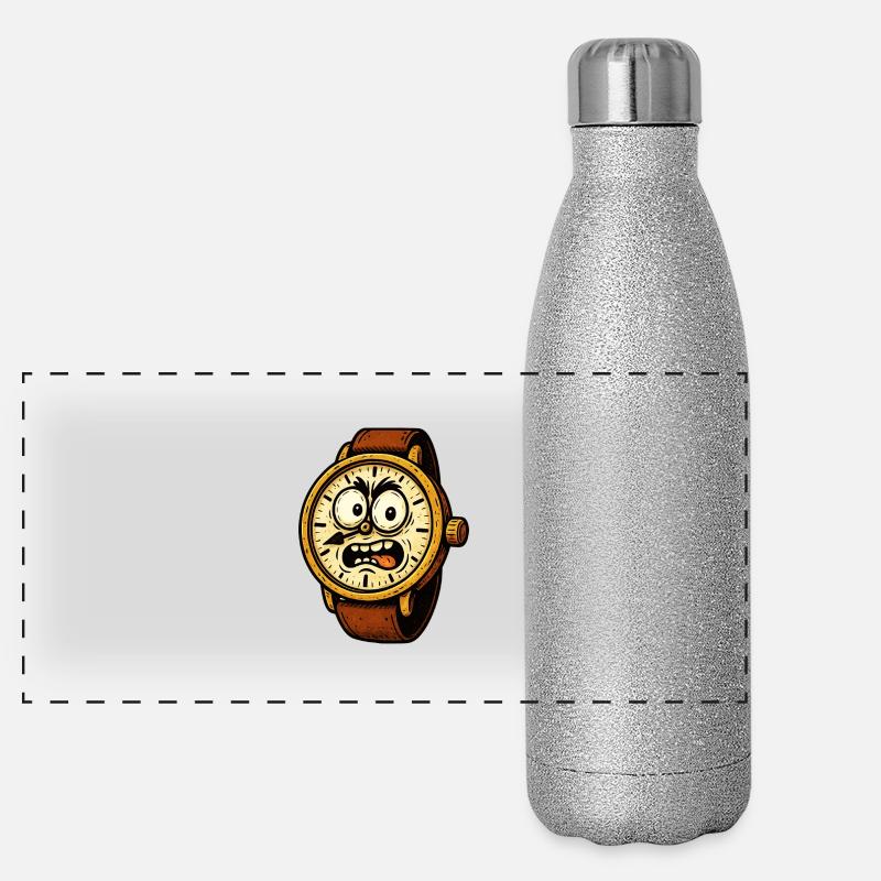 Une montre-bracelet de bande dessinée qui a l’air aigre Gourde isotherme panoramique pailletée 500 ml