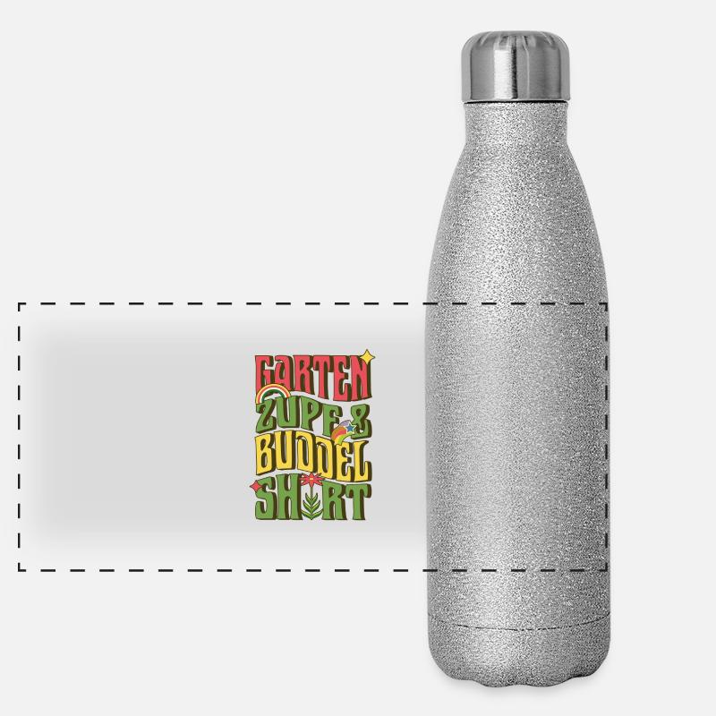 GARTEN ZUPF UND BUDDEL SHIRT Panorama Glitzer Isolierflasche 500 ml