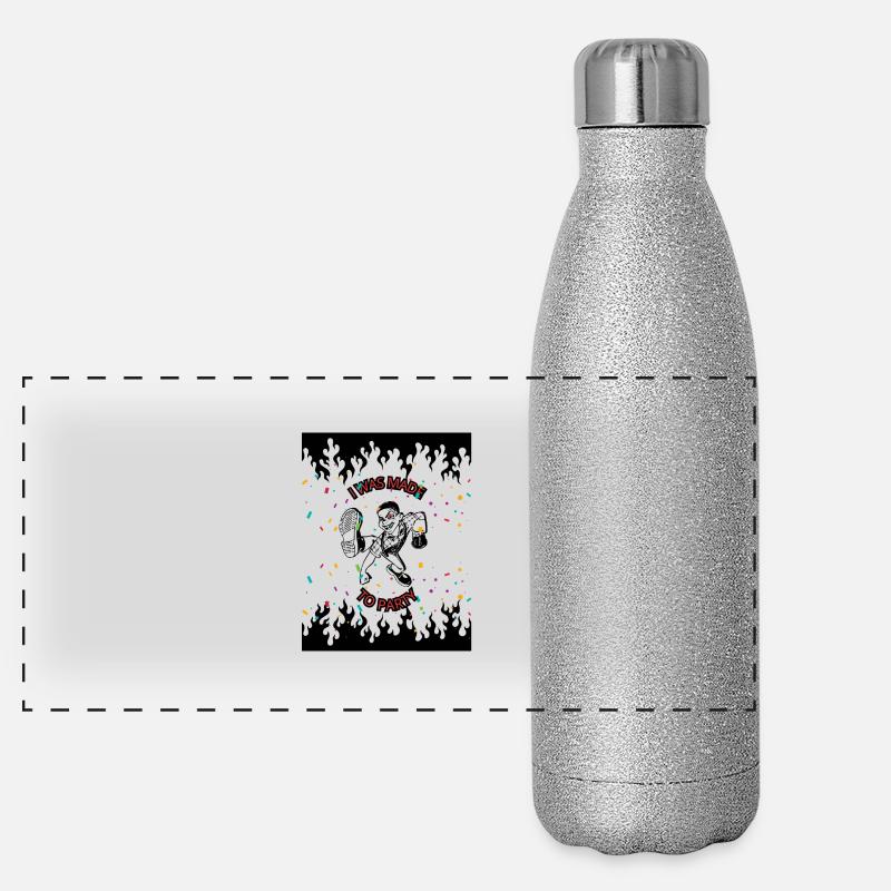 I WAS MADE TO PARTY Panoramic Glitter Thermal Bottle 500 ml