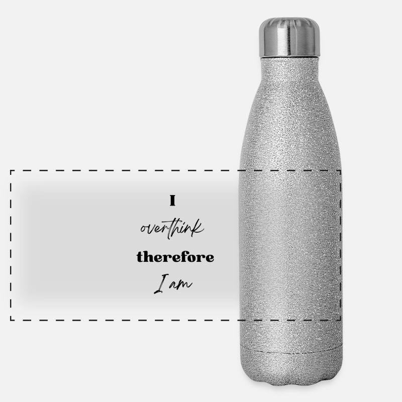 I overthink therefore I am Panoramic Glitter Thermal Bottle 500 ml