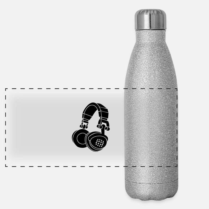 headphones Gourde isotherme panoramique pailletée 500 ml