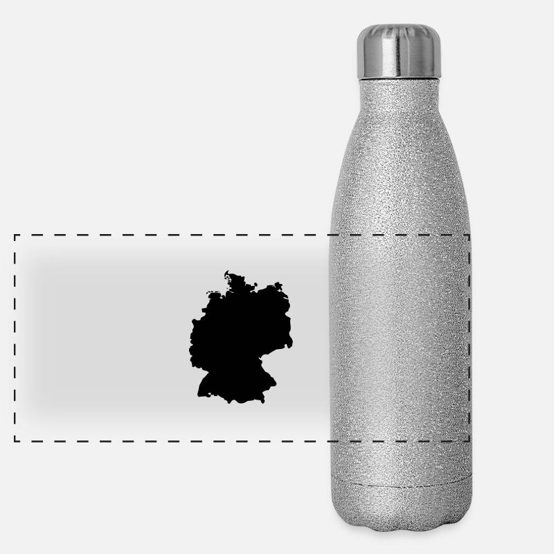 Germany, outlined, shade, outline, Germany, Panoramic Glitter Thermal Bottle 500 ml