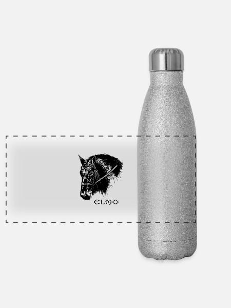 Elmo - Panorama Glitzer Isolierflasche 500 ml - Silber Glitzer