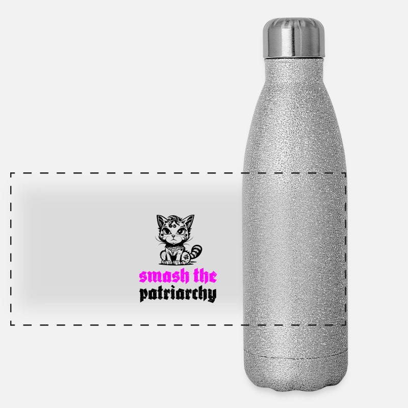 Écrasez le patriarcat Gourde isotherme panoramique pailletée 500 ml