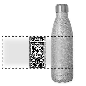 Tiki Breizh Korser - Panoramic Glitter Thermal Bottle 500 ml - silver glitter - Front
