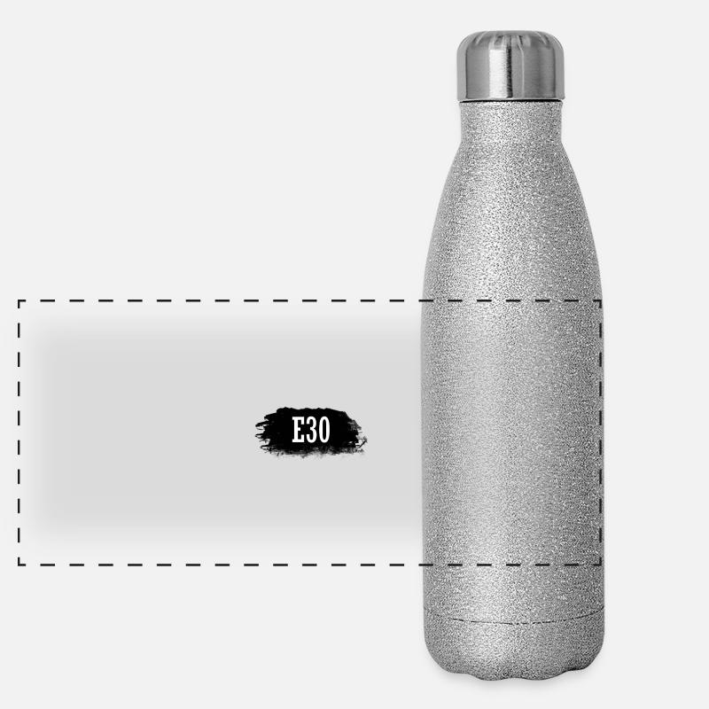 E30 lettrage noir Gourde isotherme panoramique pailletée 500 ml